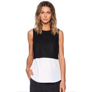 Theory Yuranda Eyelet Sleeveless Top Detachable